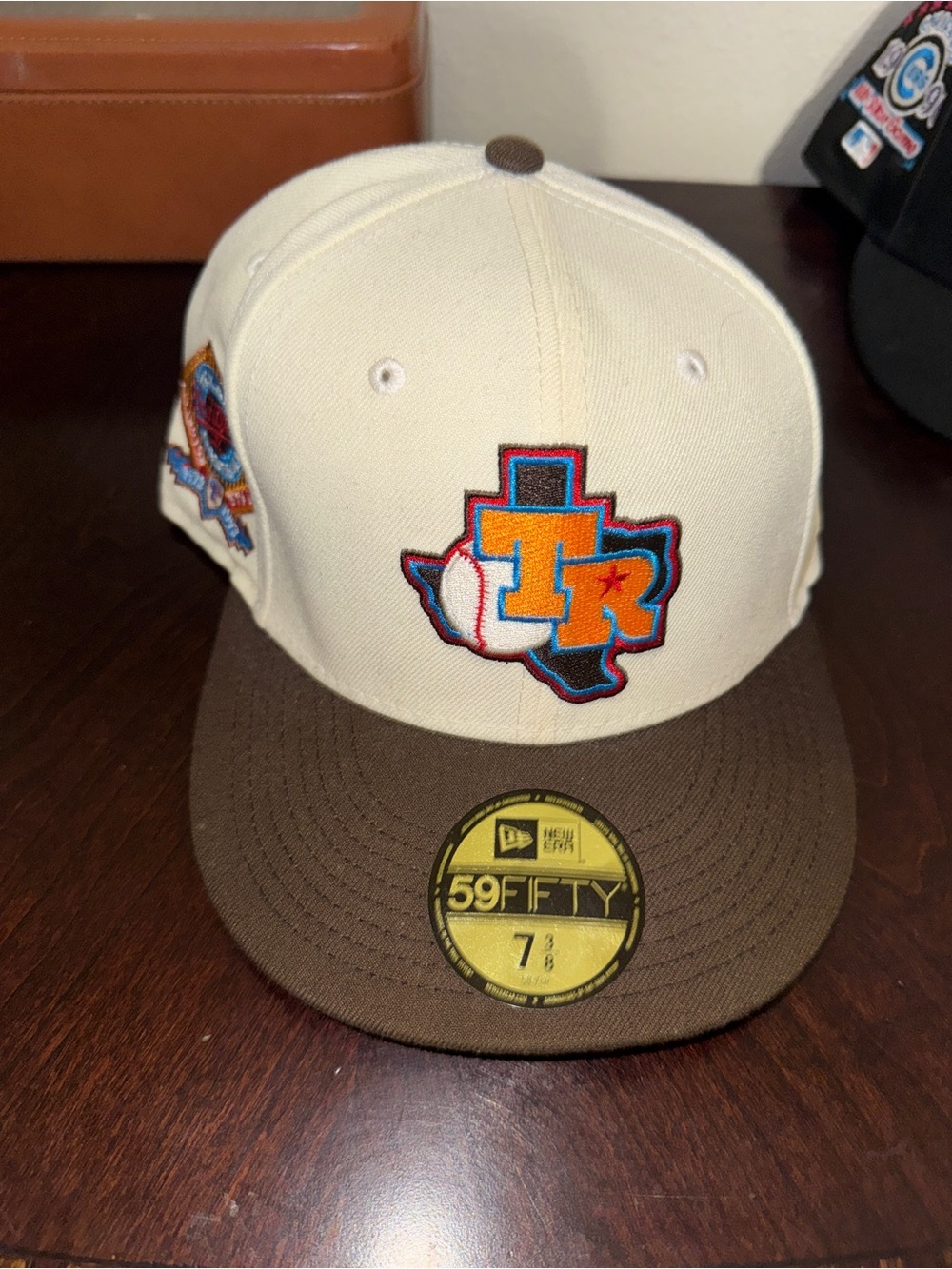 New Era 59FIFTY Brown and Cream Texas Rangers Baseball Cap